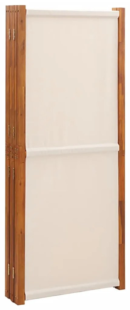 Divisória/biombo com 6 painéis 420x180 cm branco nata