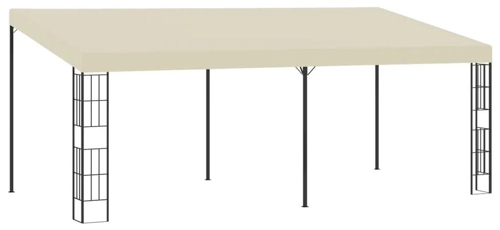 vidaXL Gazebo de montagem na parede 3x6 m tecido creme