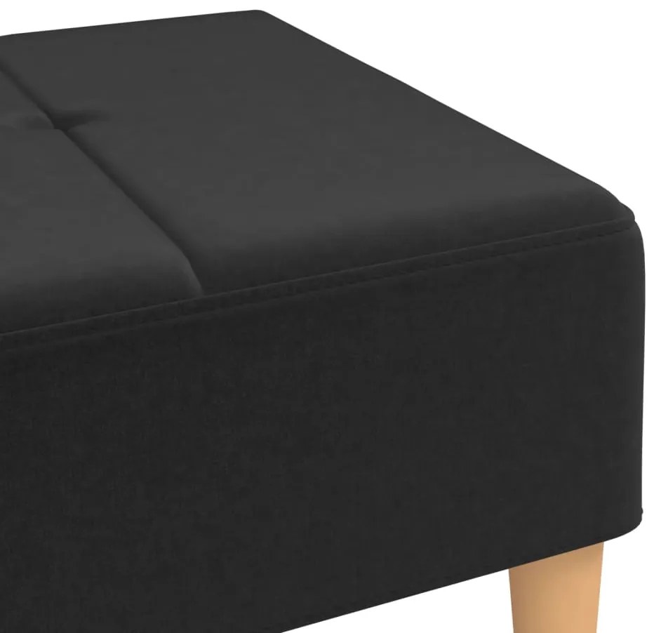 Apoio de pés 78x56x32 cm tecido preto