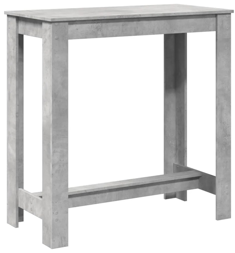 Mesa de bar 102x50x103,5 cm derivados madeira cinzento cimento
