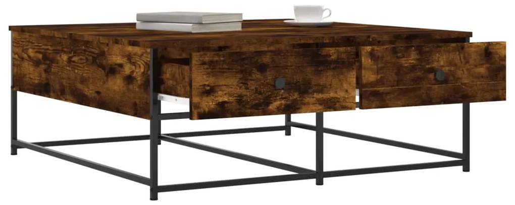Mesa de centro 100x99x40 cm derivados madeira carvalho fumado