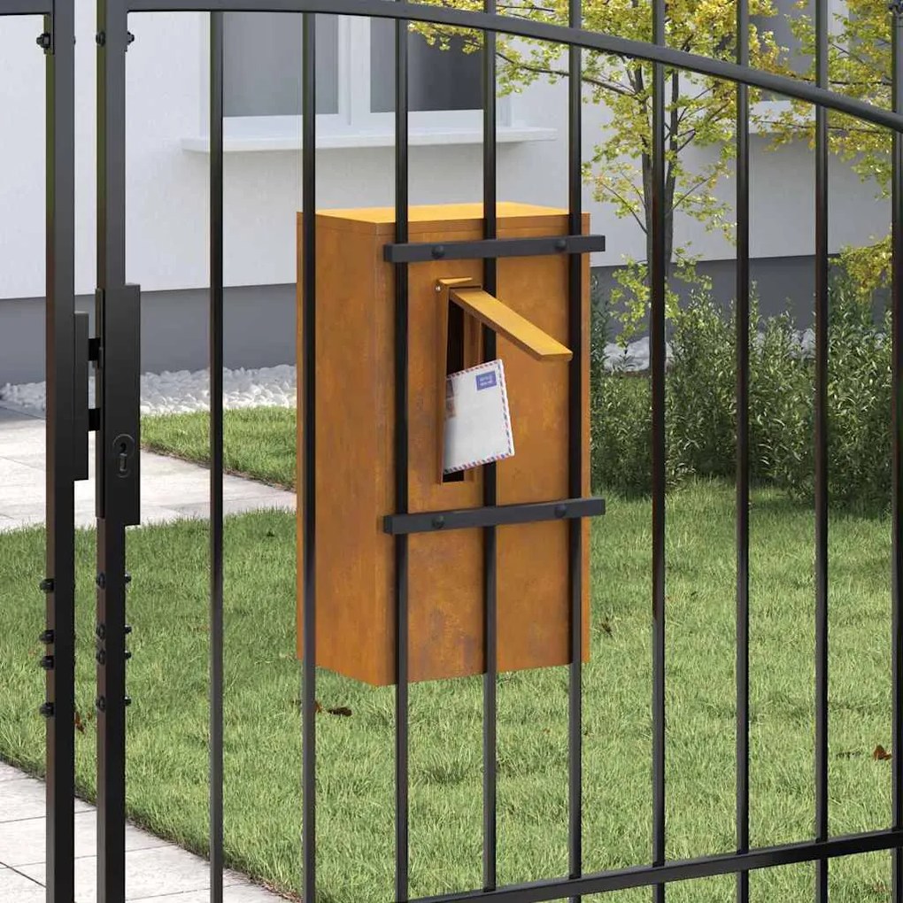 caixa de correio Ferro Enferrujado 30 x 23 x 55 cm Aço corten