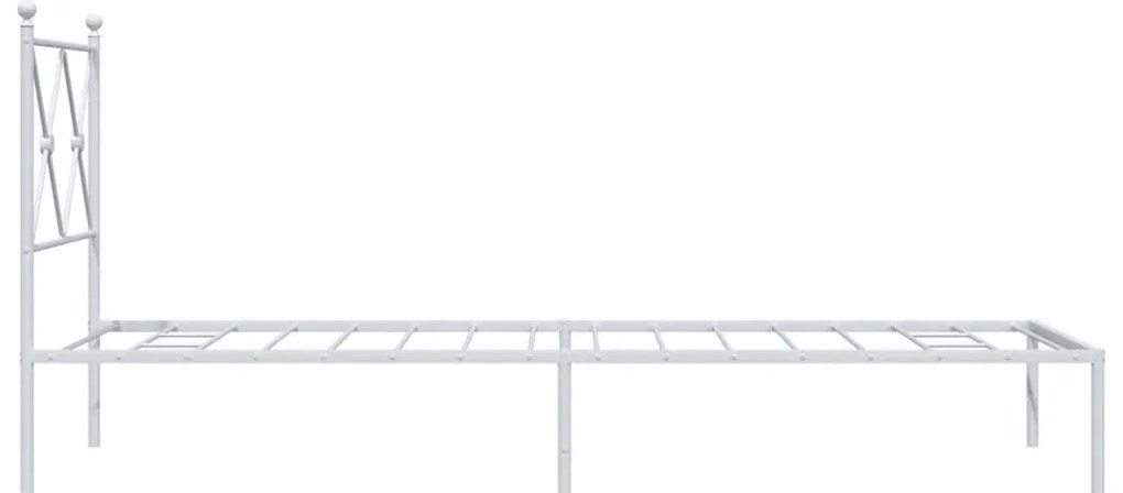 Estrutura de cama com cabeceira 80x200 cm metal branco