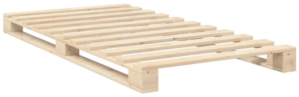 Estrutura de cama com cabeceira 100x200cm pinho maciço