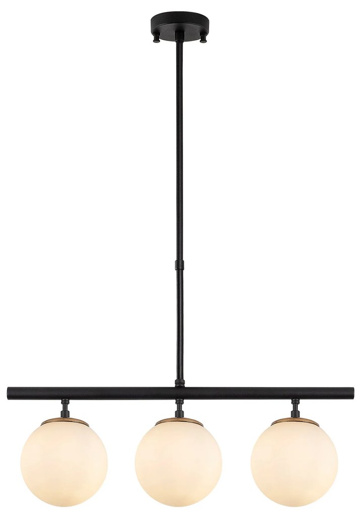Candeeiro Suspenso Atmaca – Preto Antigo Branco – 60 x 15 cm