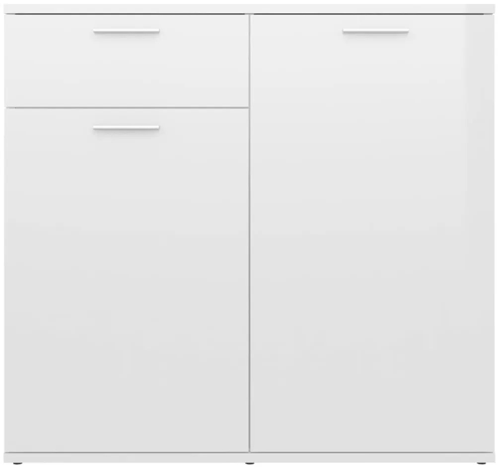 Aparador 80x36x75 cm derivados de madeira branco brilhante