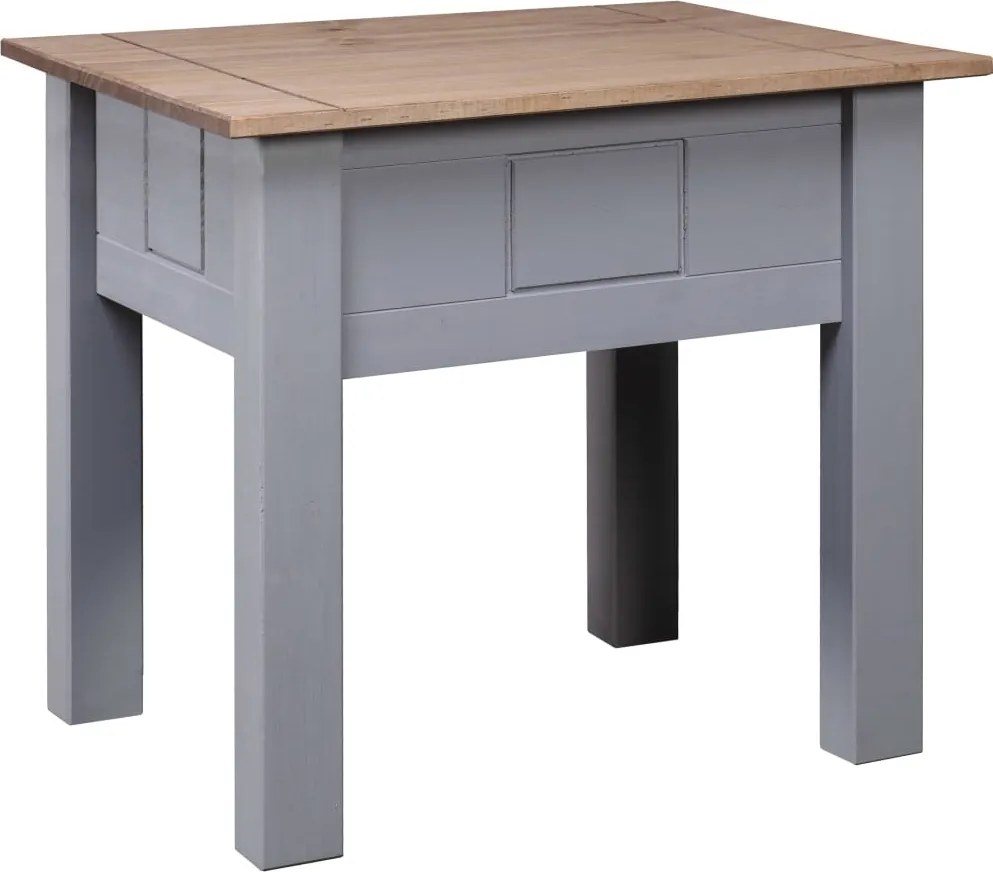 vidaXL Mesa de cabeceira 50,5x50,5x52,5 cm pinho Panama cinzento