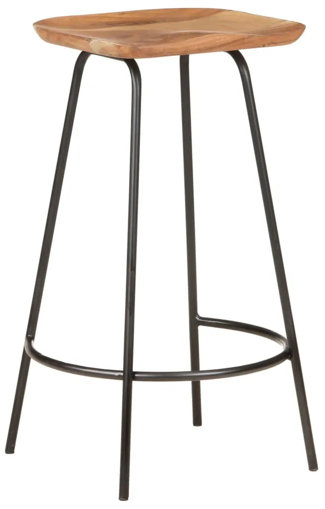 Bancos de bar 4 pcs madeira de acácia maciça