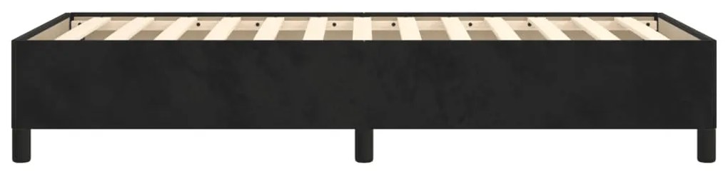 Estrutura de cama sem colchão 100x200 cm veludo preto