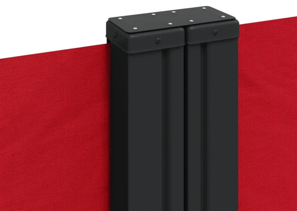 Toldo lateral retrátil 140x600 cm vermelho