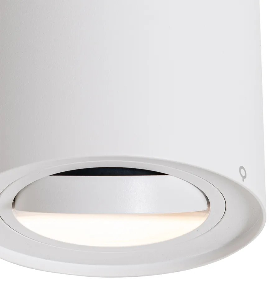 Foco de teto moderno branco rotativo e inclinável AR70 - Rondoo Up