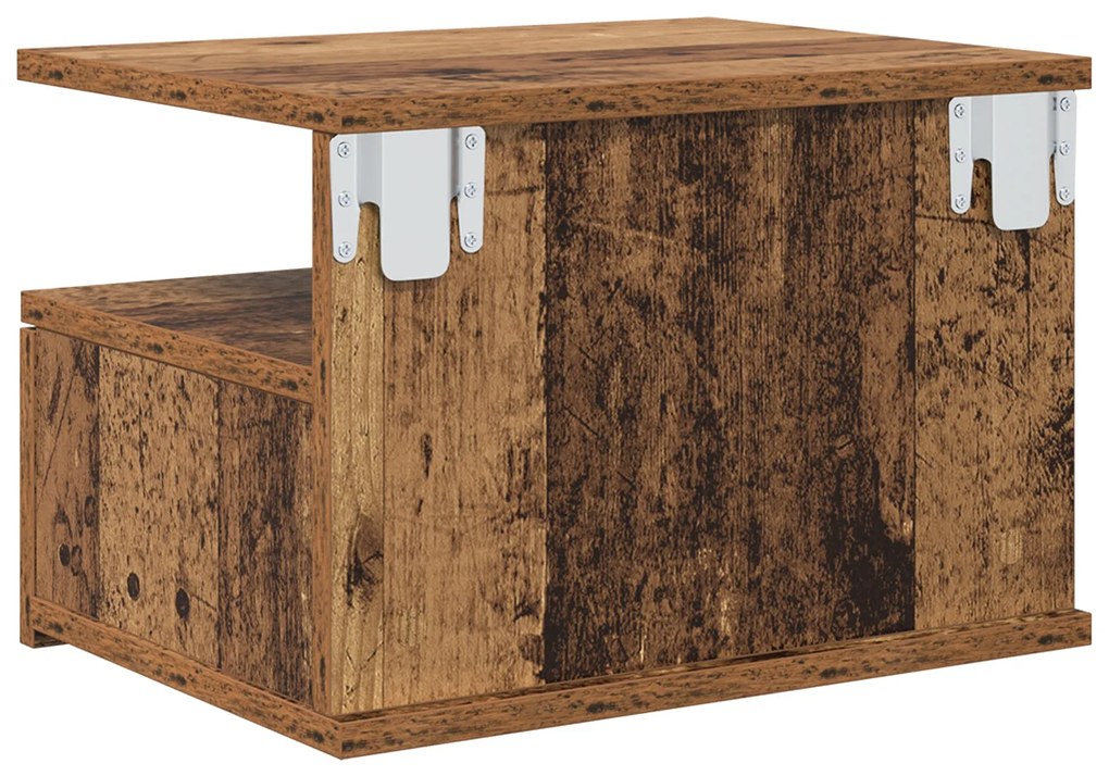Criado-mudo Flutuante Madeira Antiga 40x31x27 cm Madeira de Engenharia