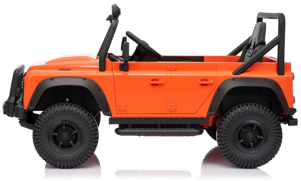 Jipe elétrico para crianças Land Rover Defender 110 SVX 12V, 4X4, luzes LED, bateria de lítio, licença ORIGINAL Laranja