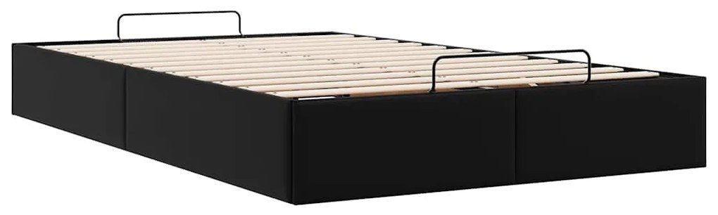 Estrutura de cama otomana sem colchão 120x200 cm preto