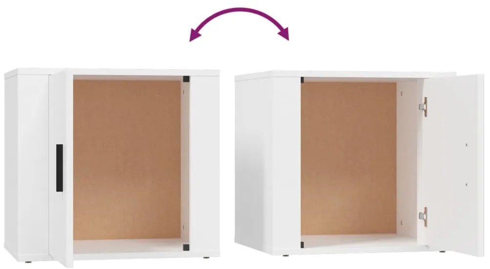 Mesas de cabeceira 2 pcs 50x39x47 cm branco