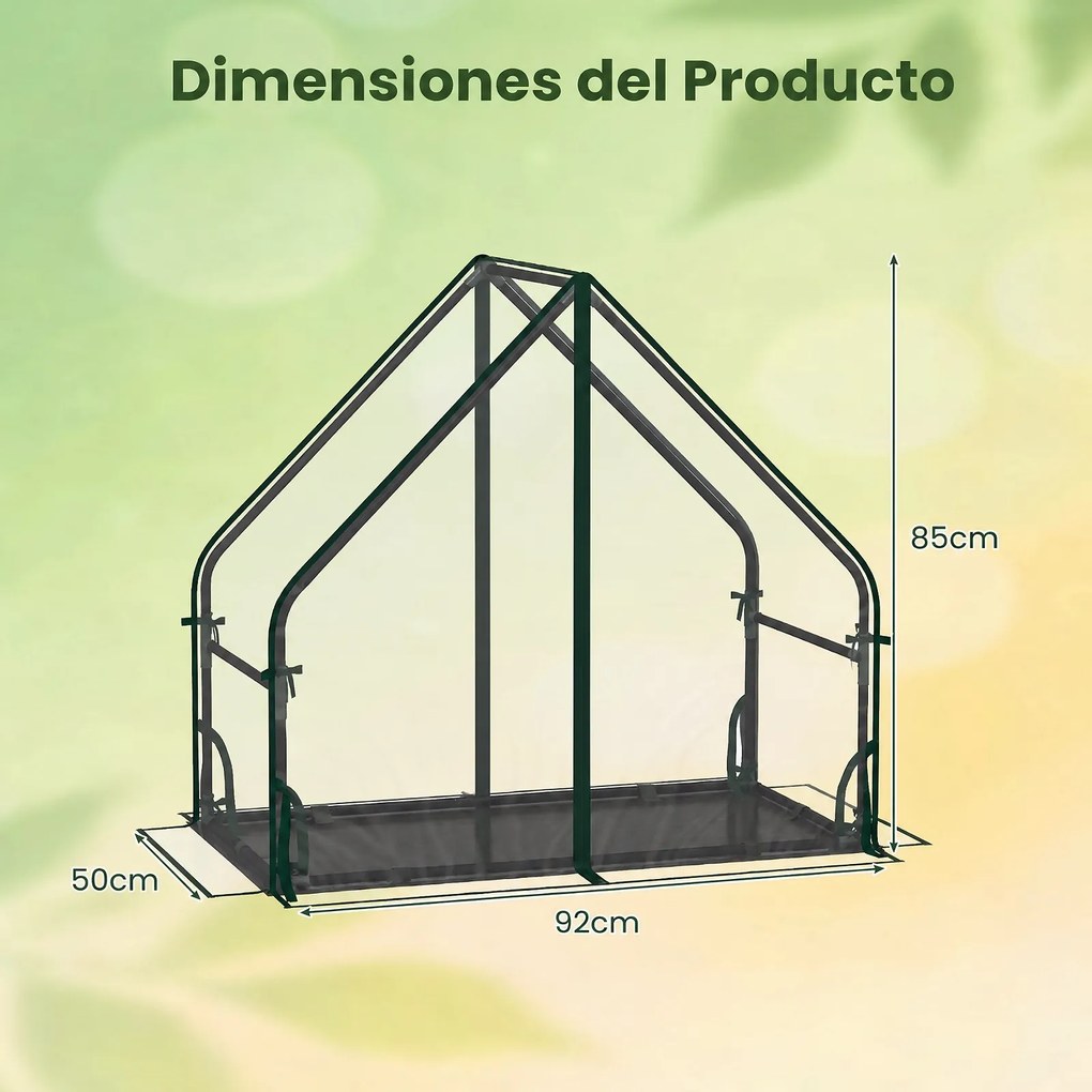 Mini Estufa de Jardim, 92 x 50 x 85 cm, Estrutura Metálica, Transparente