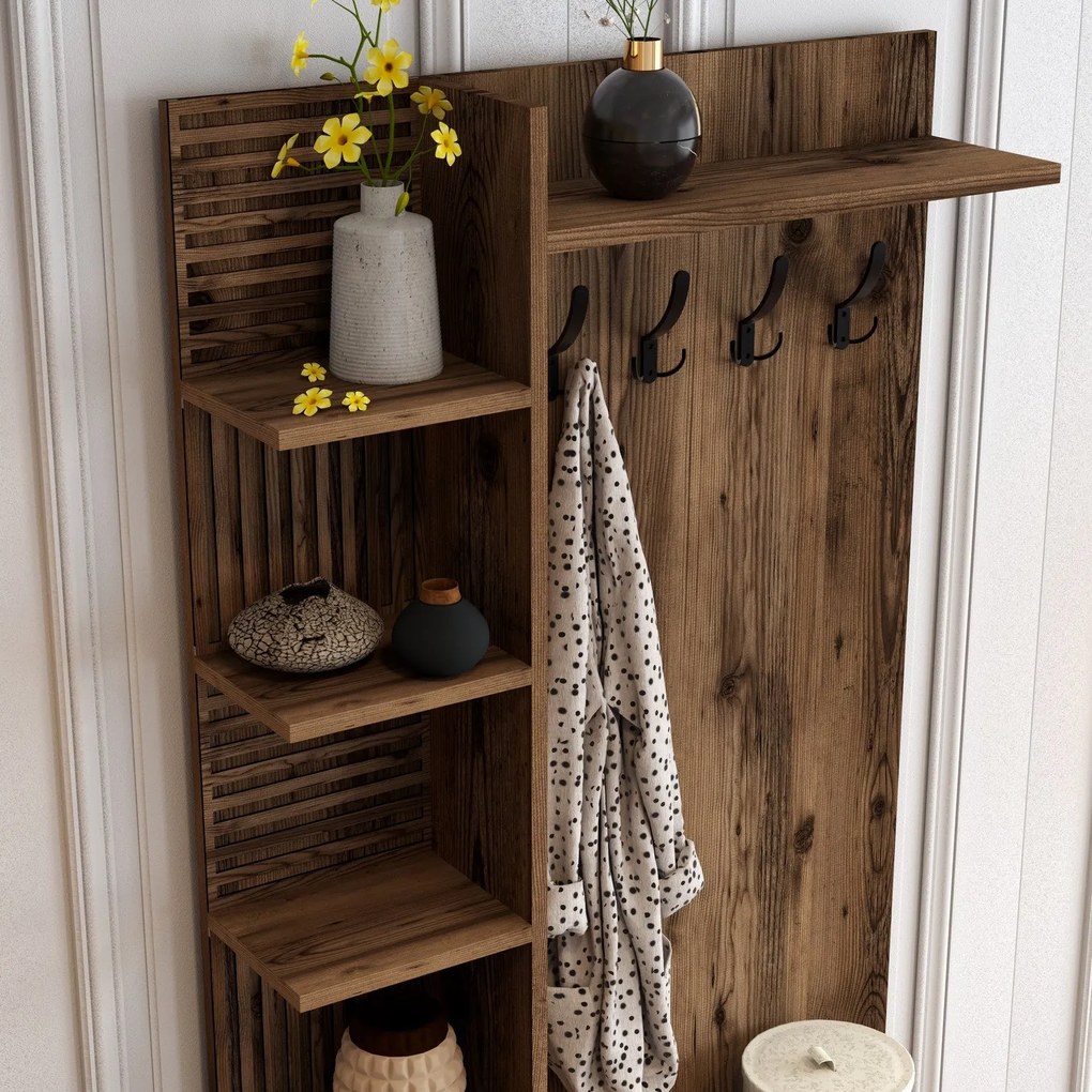 Hall Stand Viyana D – Nogueira – 90x200x35 cm