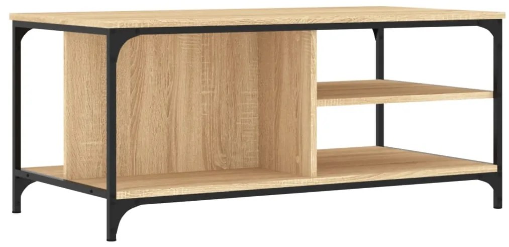 Mesa de centro 100x50x45 cm derivados madeira carvalho sonoma