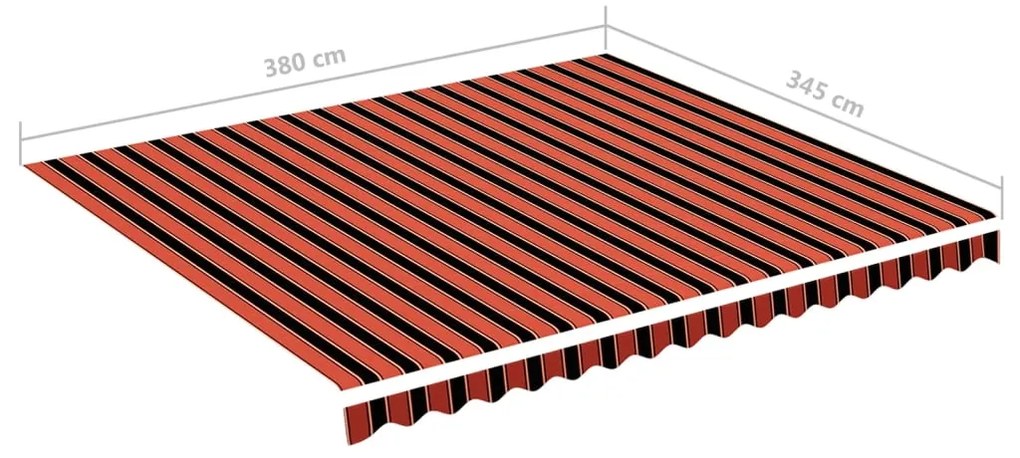 Tecido de substituição para toldo 4x3,5 m laranja e castanho