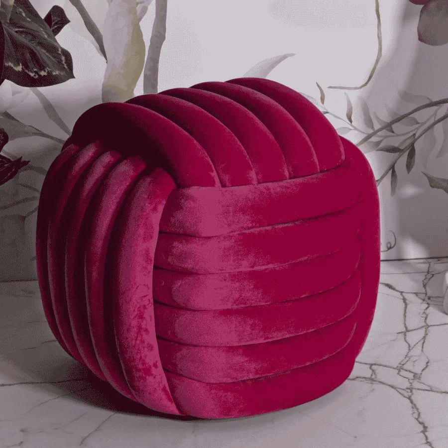 BANCO PUFE SOFTY 45X45X45 CM FUXIA