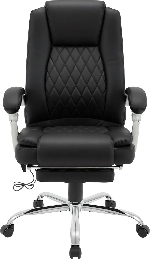 Cadeira de escritório Rubia com função de massagem preta