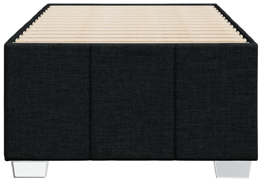 Estrutura de cama sem colchão 90x200 cm tecido preto
