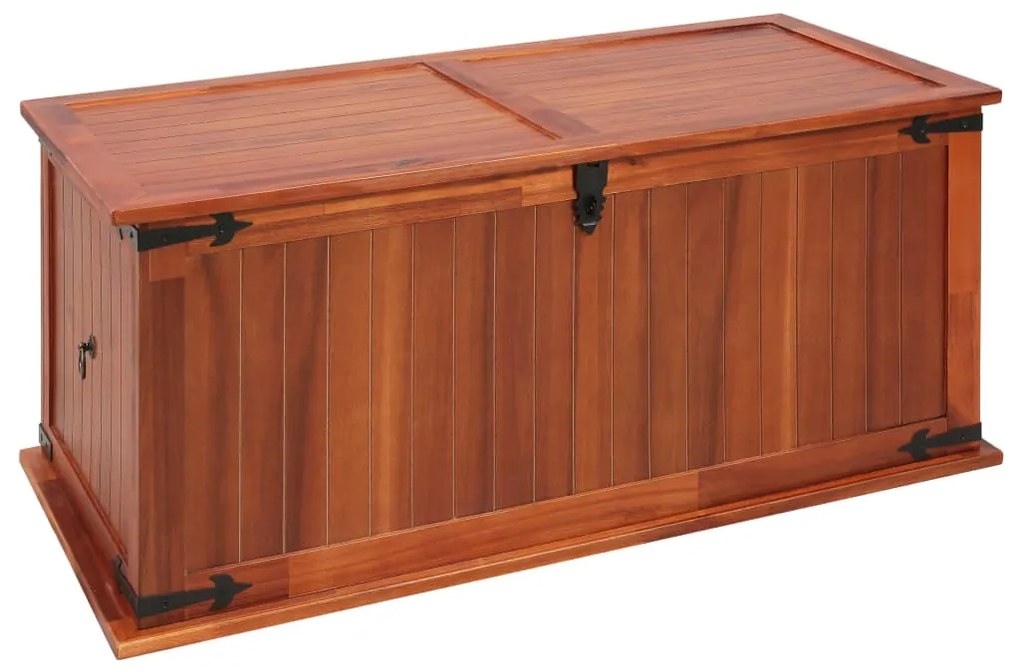 247241 vidaXL Arca de arrumação 79x34x32 cm madeira de acácia maciça