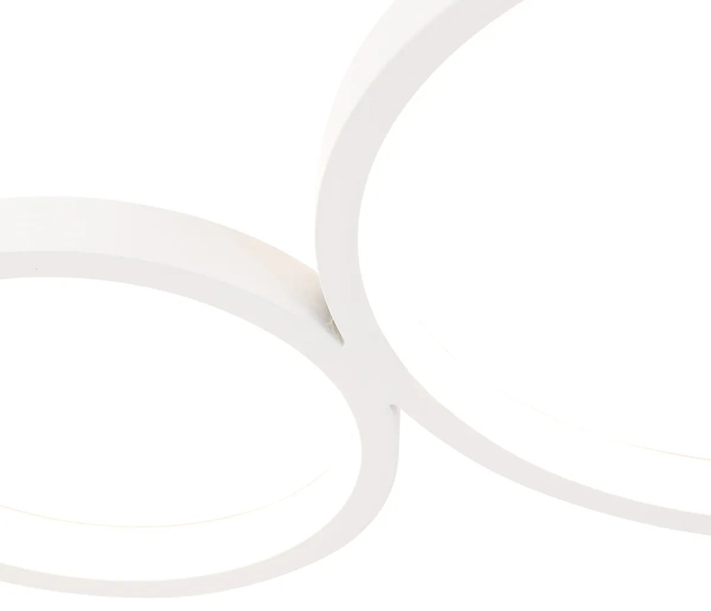 Candeeiro de teto branco com LED regulável em 3 níveis 4 luzes - Lupolo Design