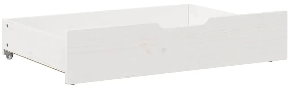 Gavetas para cama 2 pcs 85x55x17 cm pinho maciço branco