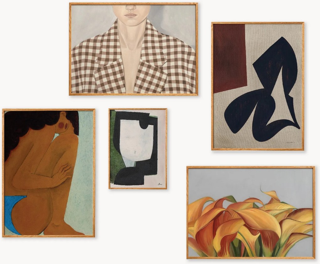 Quadros Artwall no. 38, conjunto de 5