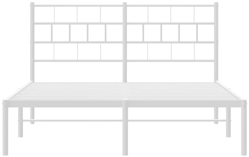 Estrutura de cama com cabeceira 120x200 cm metal branco