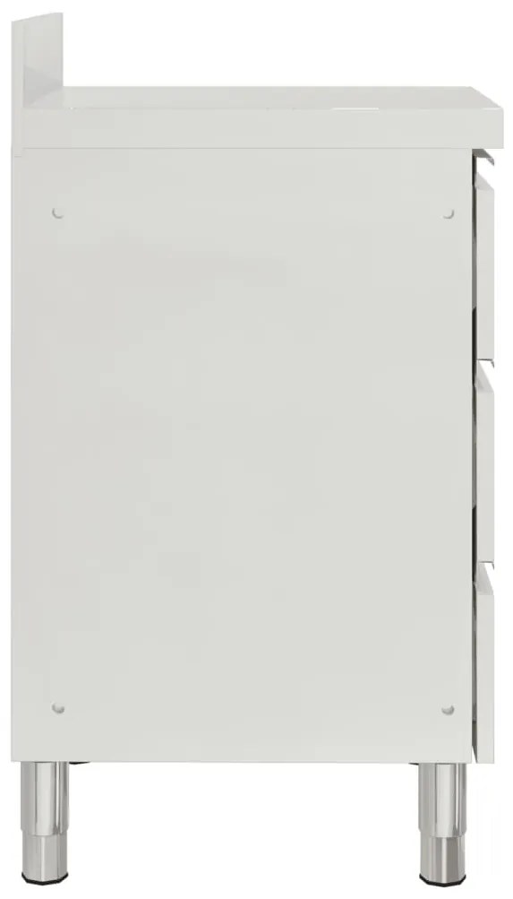 Armários p/ cozinha comercial c/ 3 gavetas 2 pcs aço inoxidável