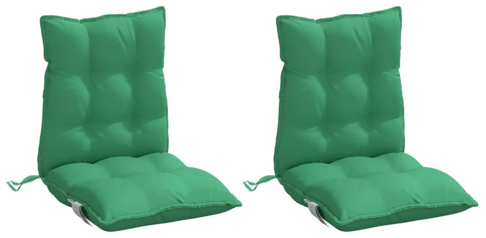Almofadões cadeira encosto baixo 2 pcs tecido oxford verde