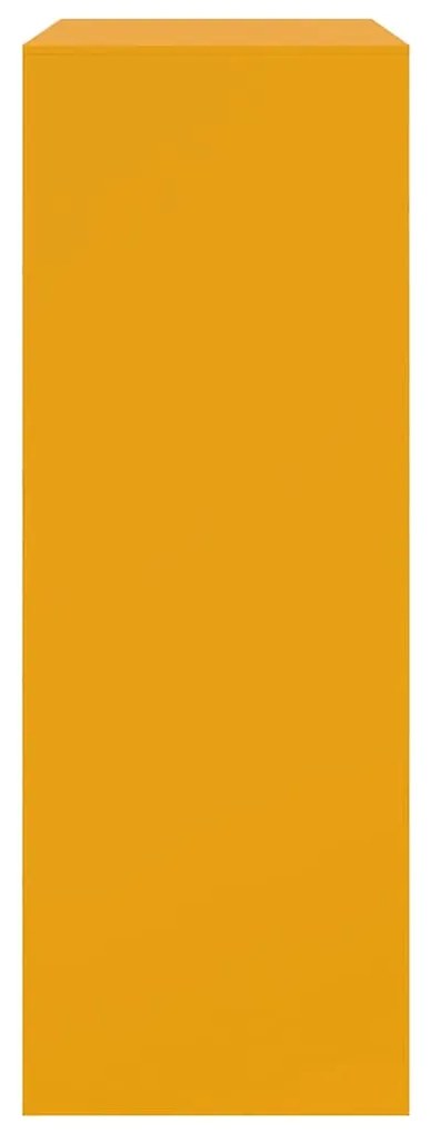 Aparador 67x39x107 cm aço amarelo mostarda