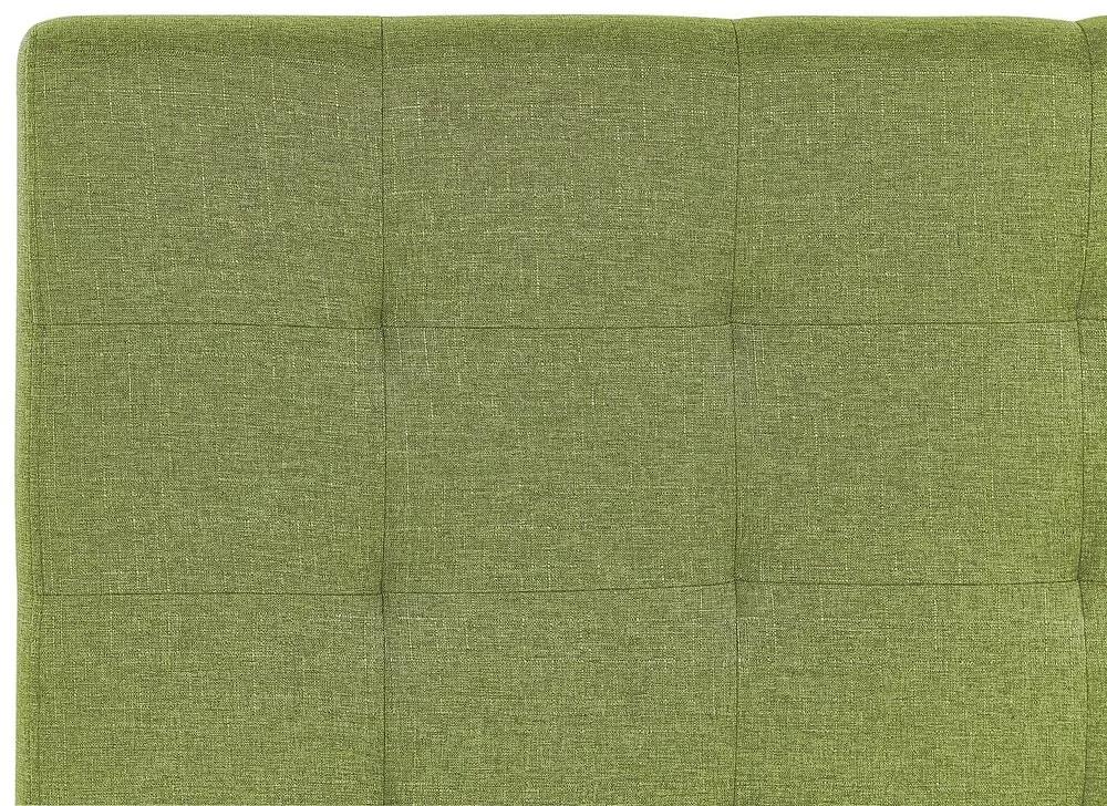 Cama de casal em tecido verde 160 x 200 cm LA ROCHELLE Beliani