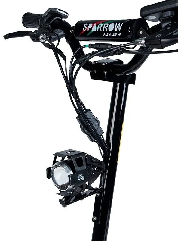 Trotinete Eléctrica 2000W com Assento Sparrow Velocidade até 40km/h, Autonomia até 30-40km Preta
