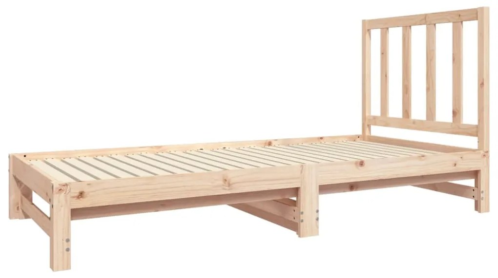 Estrutura sofá-cama de puxar 2x(90x190) cm pinho maciço