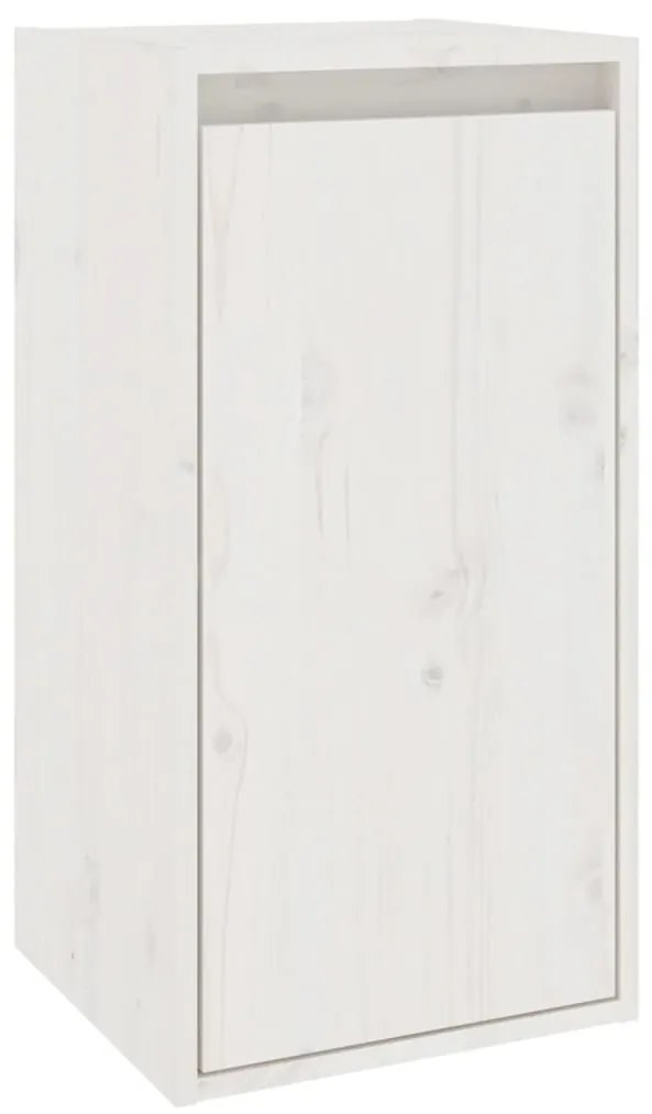 Móveis de TV 6 pcs madeira de pinho maciça branco