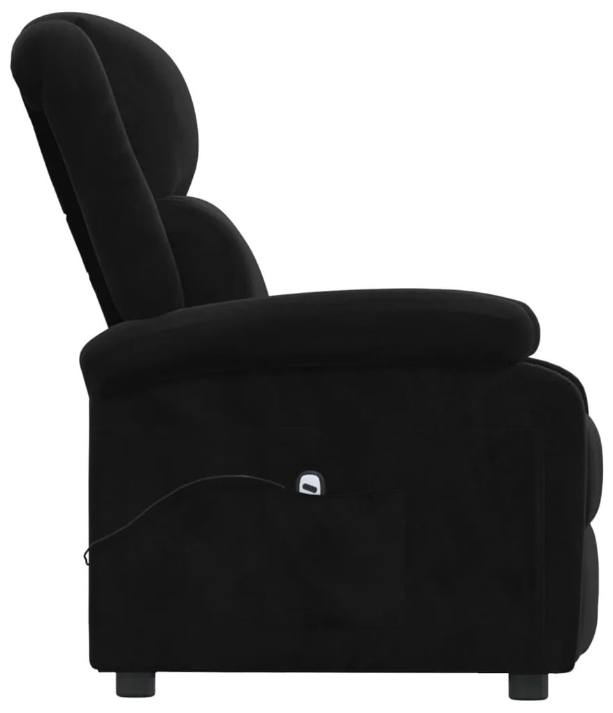Poltrona de massagens reclinável veludo preto