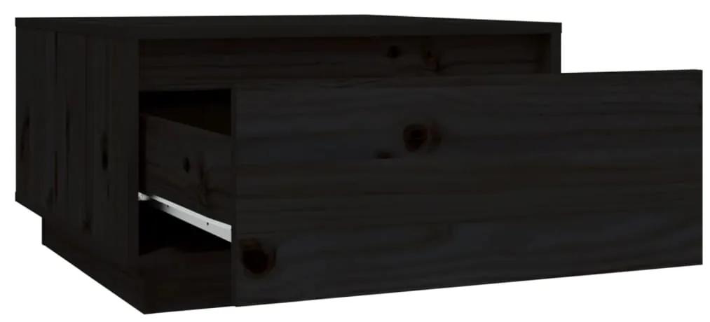 Mesa de centro 55x56x32 cm pinho maciço preto