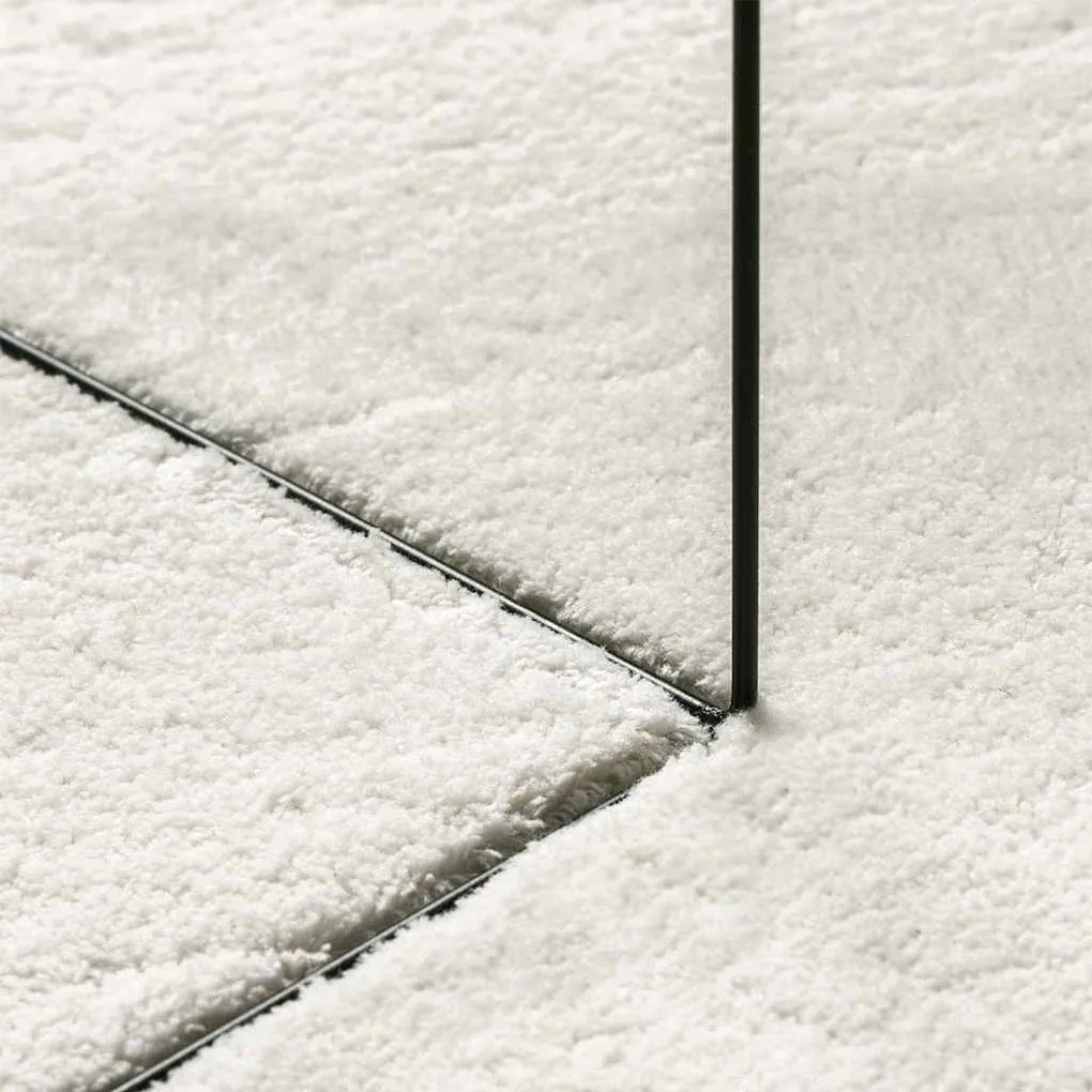 Tapete Creme 100 x 200 cm Poliéster