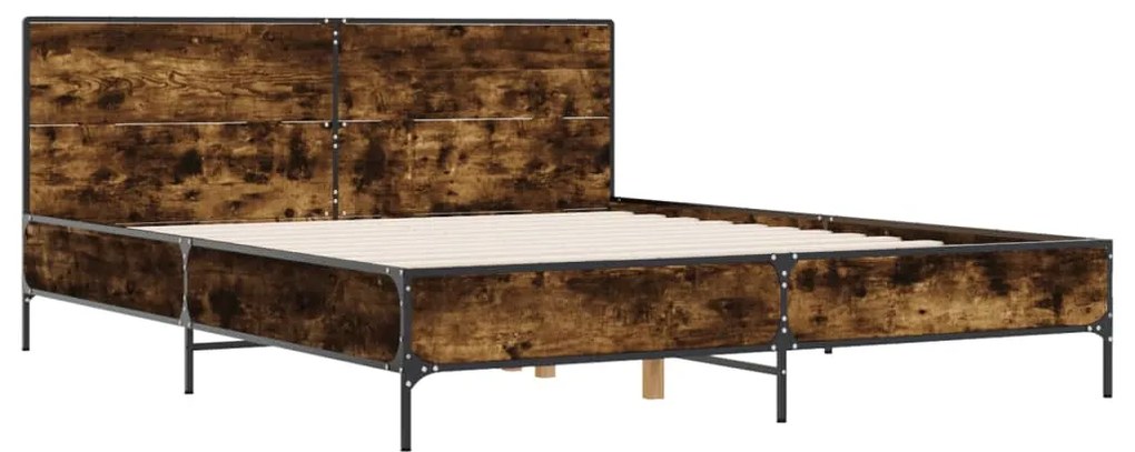 Estrutura de cama 140x200 cm derivados madeira/metal