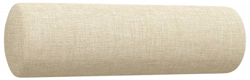 3pcs conjunto de sofás c/ almofadas decorativas tecido creme
