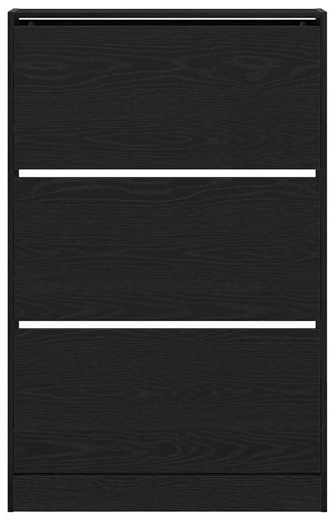 Cabide para Sapatos Preto Carvalho 80x21x125,5 cm Madeira Derivada