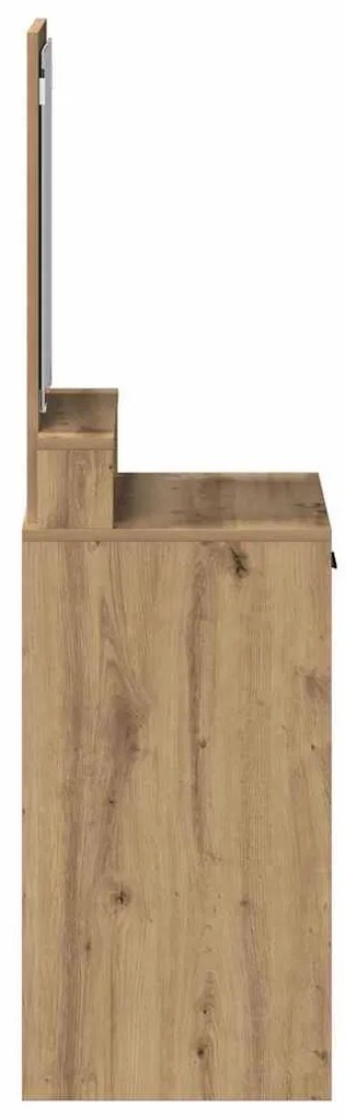 Mesa de Maquiagem vidaXL com Gavetas em Carvalho Artisan 50x41x140 cm