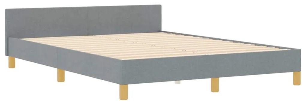 Cama vidaXL Cinza Claro 160x200 cm em Tecido