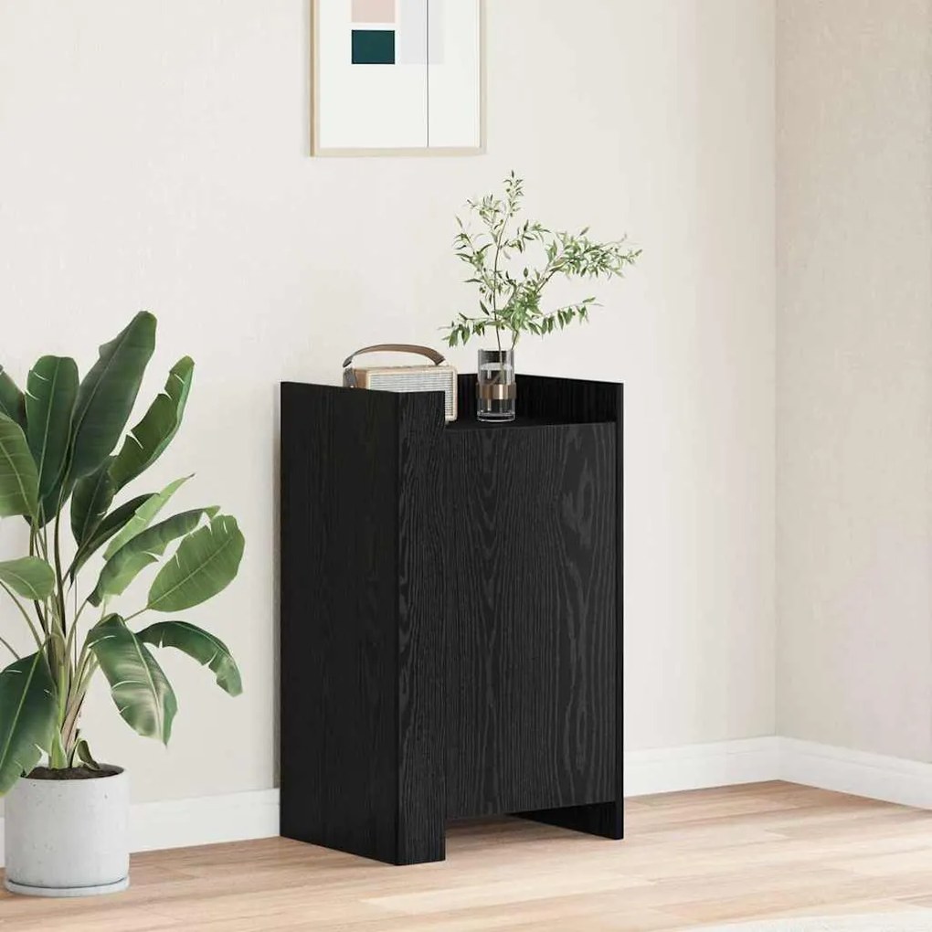 vidaXL Buffet Carvalho Preto 45 x 35 x 75 cm