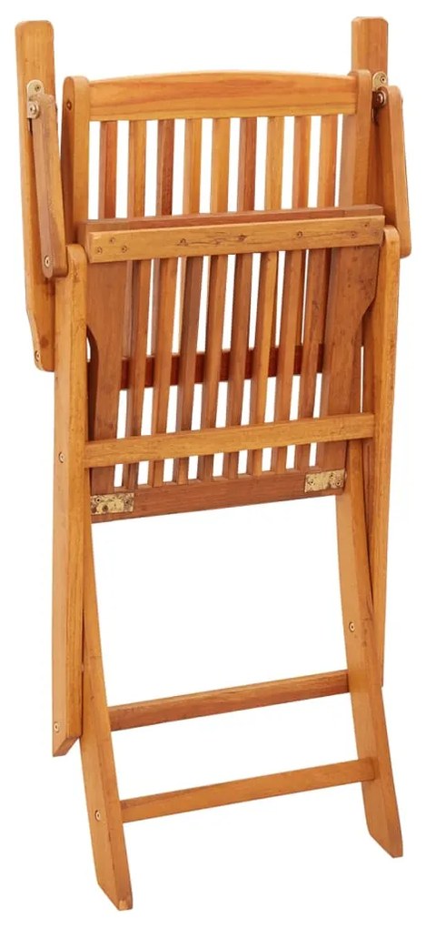Cadeiras de jardim dobráveis 4 pcs eucalipto maciço
