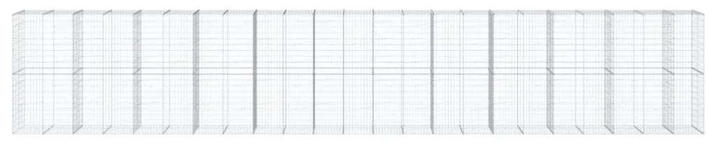 Cesto gabião com cobertura 1150x100x200 cm ferro galvanizado