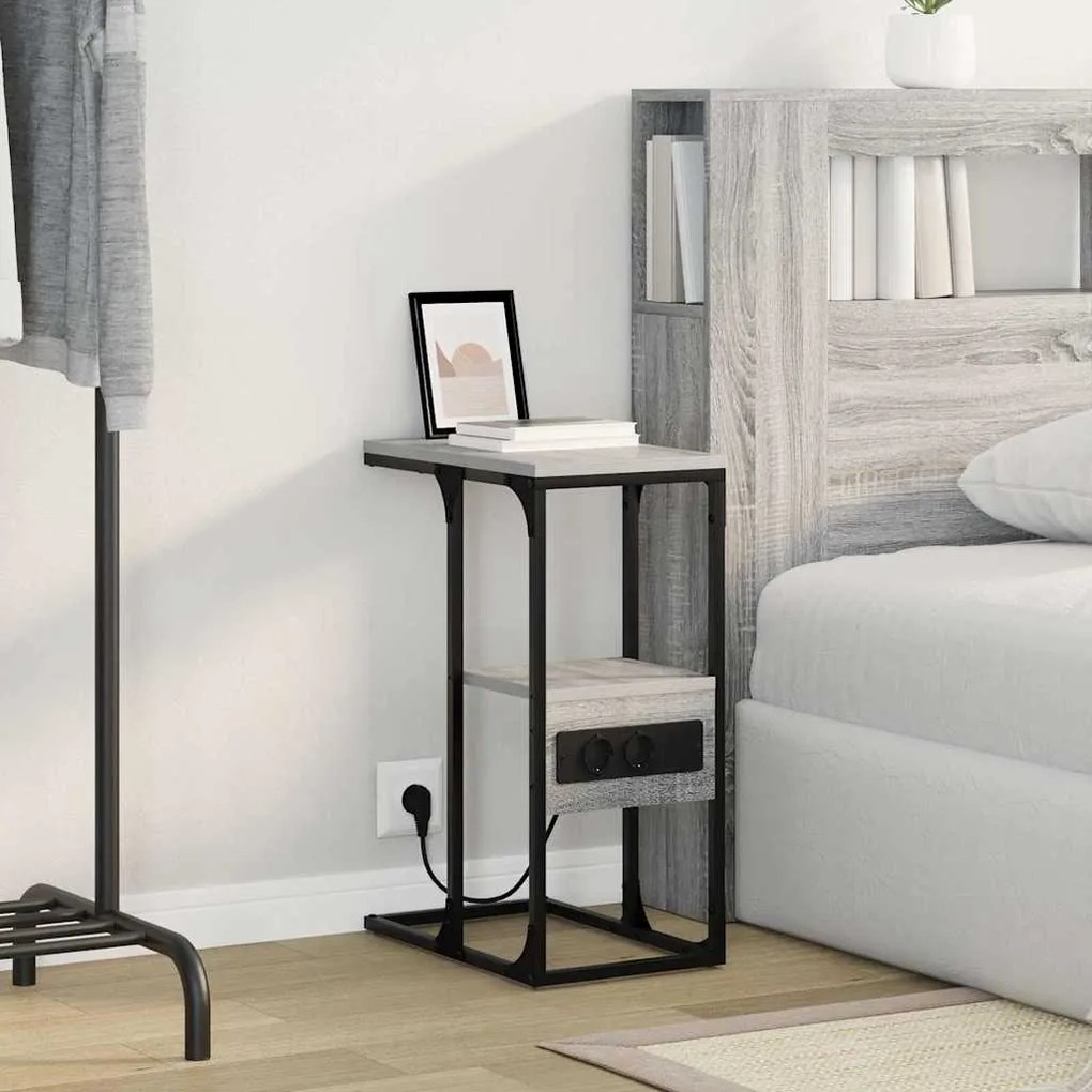Mesa-de-cabeceira Sonoma cinzento 41.5 x 26 x 60.5 cm